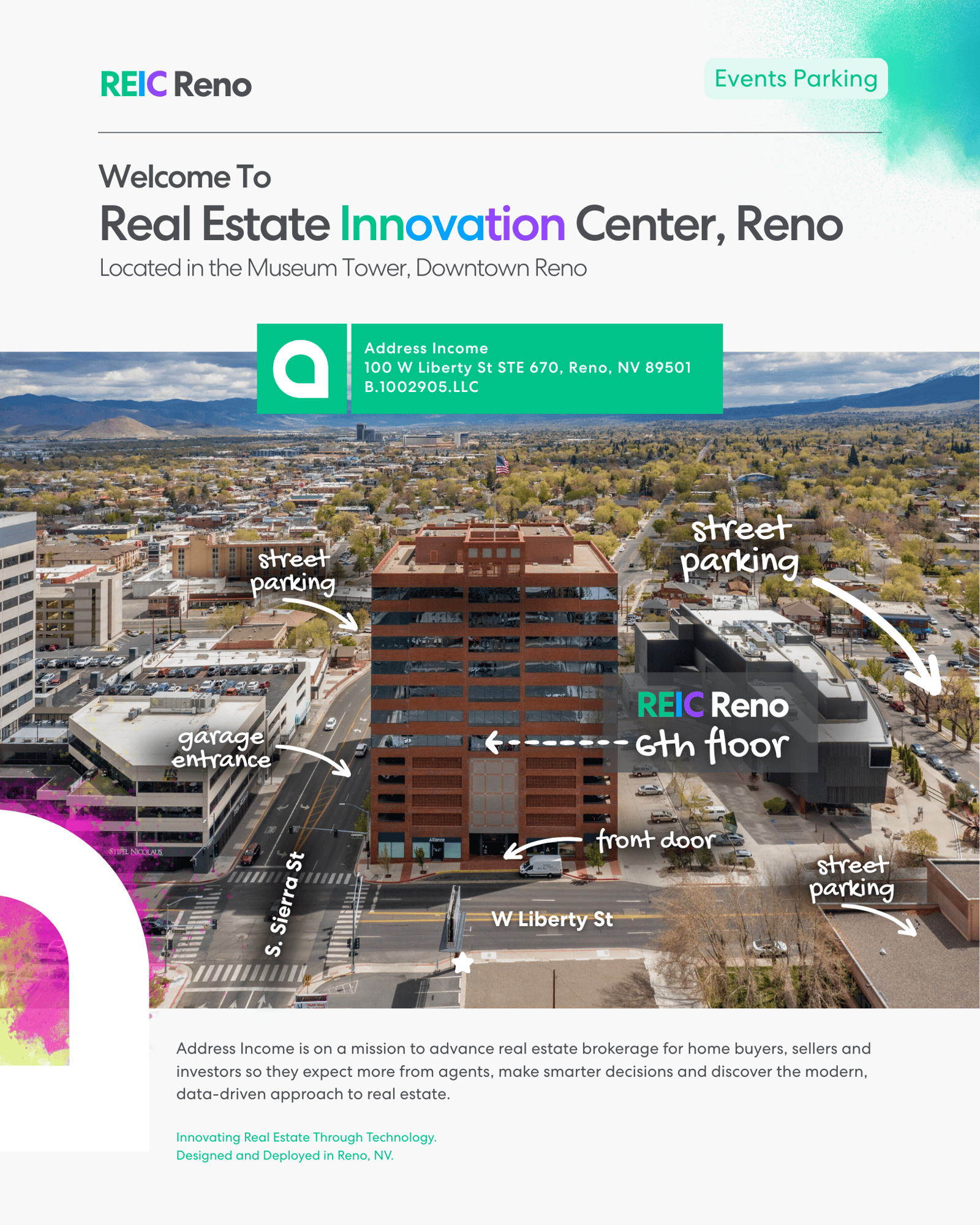 REIC Reno Events Flyer